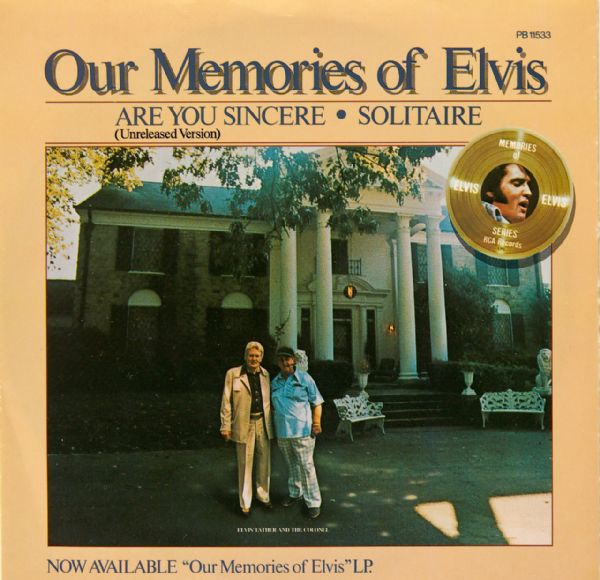 Elvis Presley "Are You Sincere"/"Solitaire" 45 